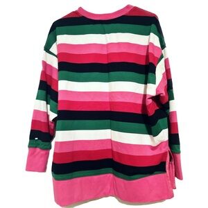 Crown & Ivy Women's Long Sleeve Stripe Sweater